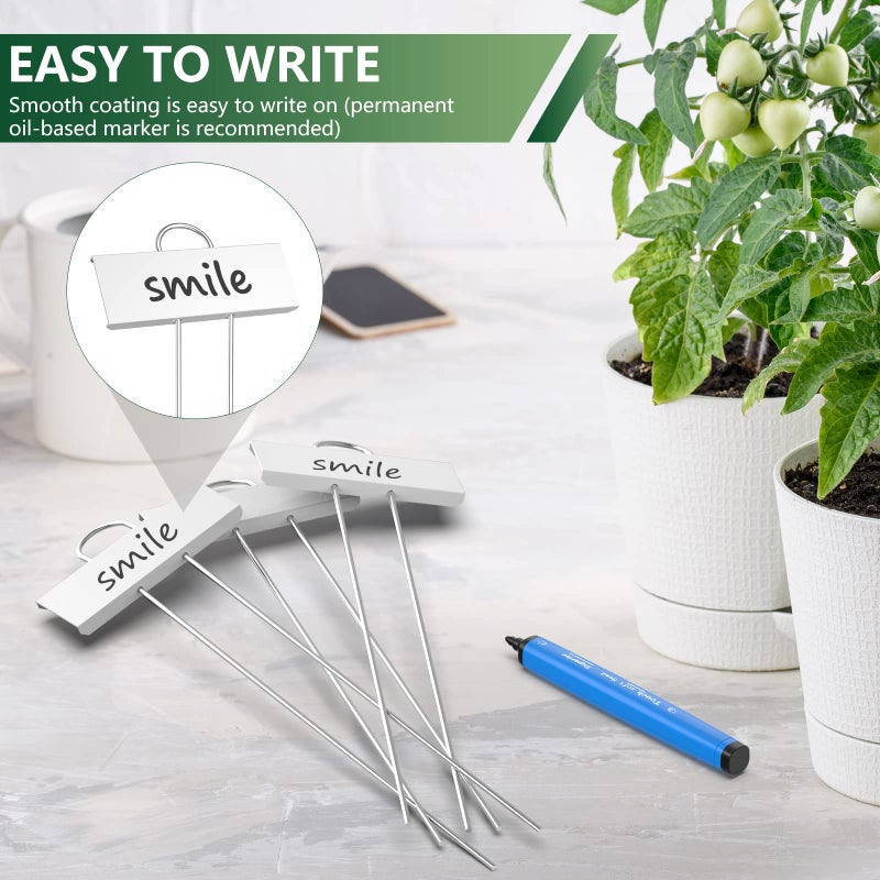 STARTOSTAR 30-Pack Metal Plant Labels, 10.6" Garden Markers Reusable Nursery Tags for Vegetables Herb Flower Seed Greenhouse - Image 4